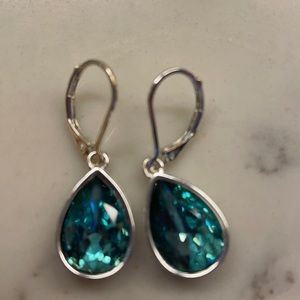 Nine West New Teal Crystal Earrings